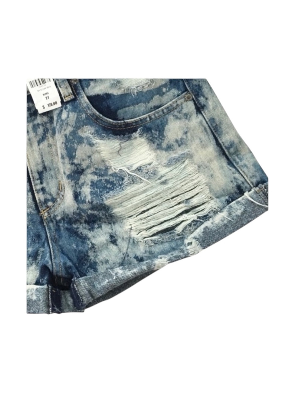 new LF Carmar ❉ Vintage 80’s Acid High Rise Cut Off Rolled Cuff Hem Shorts ❉ 27 - Picture 11 of 16